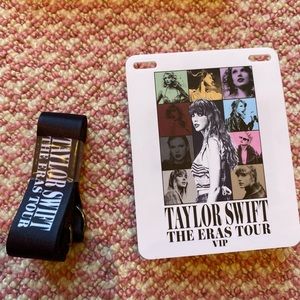 Taylor Swift Eras tour VIP lanyard and badge